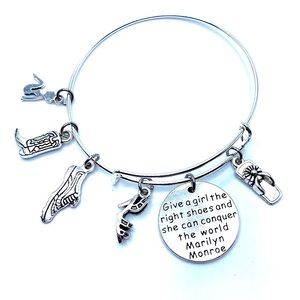 Pin Up Girl Shoe Bracelet Graduation Promotion Friend Gift May Be Personalized